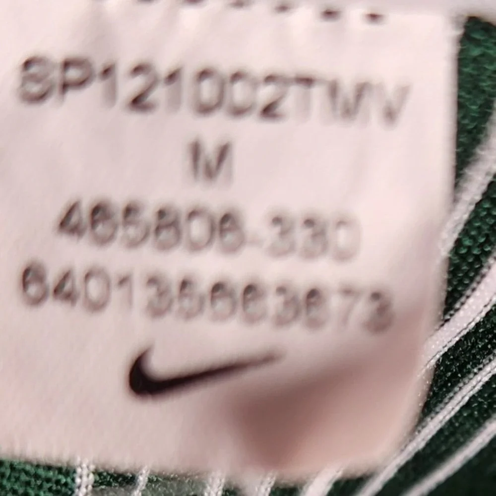 Nike Golf Polo Shirt‎ Mens Medium Green Excellent Striped Dri-FIT 465806-330